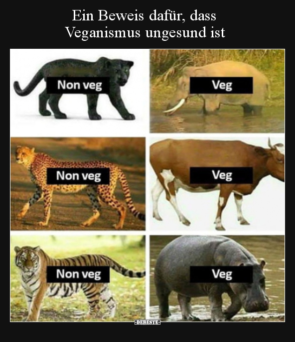 Ein Beweis dafür, dass Veganismus ungesund ist..