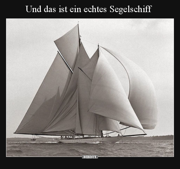 Und das ist ein echtes Segelschiff.. - Lustige Bilder | DEBESTE.de