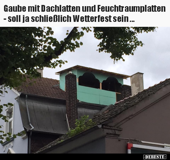 Gaube mit Dachlatten und Feuchtraumplatten...