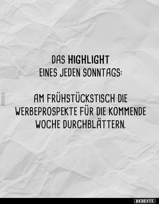 Das Highlight eines jeden Sonntags.. - Lustige Bilder | DEBESTE.de