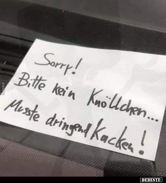 Sorry! Bitte kein Knöllchen.. - Lustige Bilder | DEBESTE.de