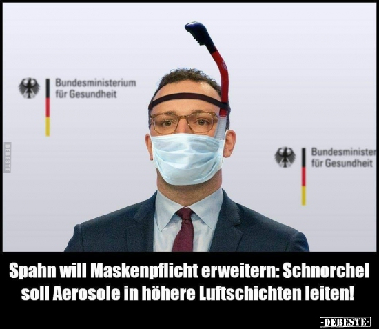 Spahn will Maskenpflicht erweitern: Schnorchel soll.. - Lustige Bilder | DEBESTE.de