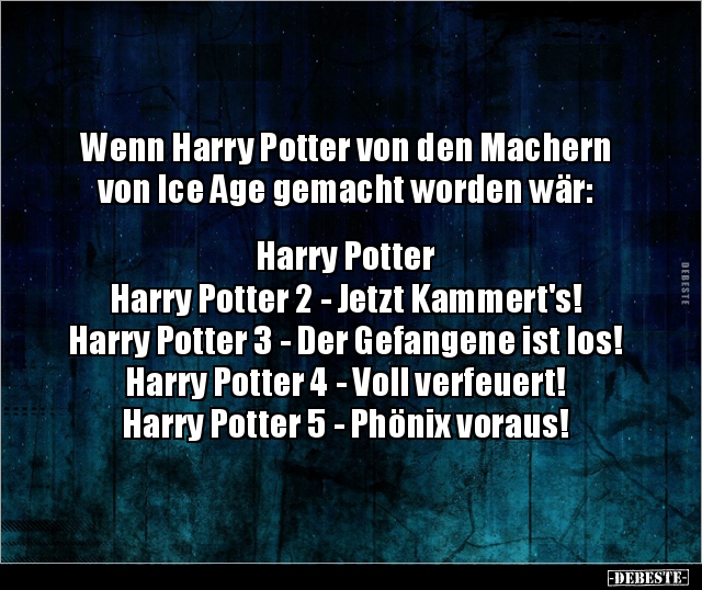 Wenn Harry Potter von den Machern von Ice Age gemacht.. - Lustige Bilder | DEBESTE.de