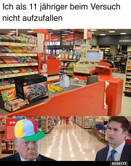 Ich als 11 jähriger beim Versuch nicht aufzufallen
