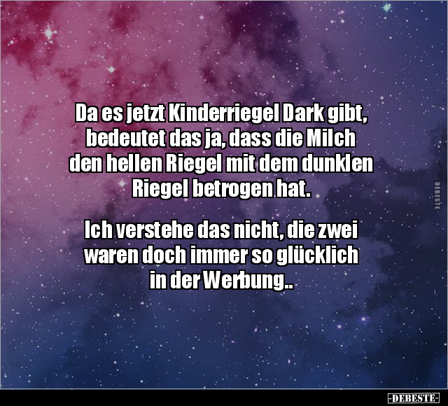 Da es jetzt Kinderriegel Dark gibt, bedeutet das ja, dass.. - Lustige Bilder | DEBESTE.de