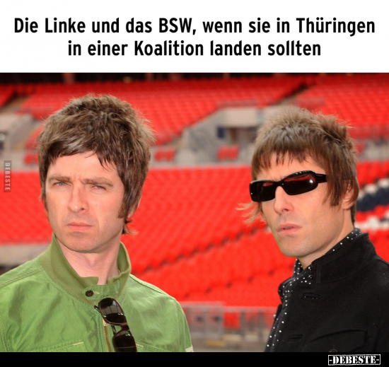 Die Linke und das BSW, wenn sie in Thüringen in einer.. - Lustige Bilder | DEBESTE.de