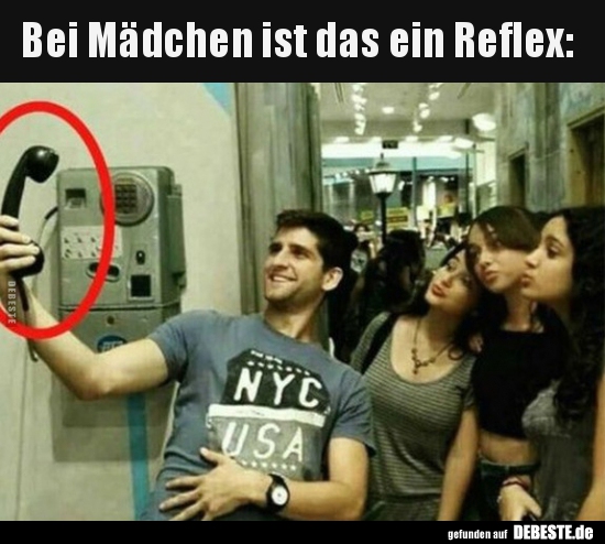 Bei Mädchen ist das ein Reflex.. - Lustige Bilder | DEBESTE.de