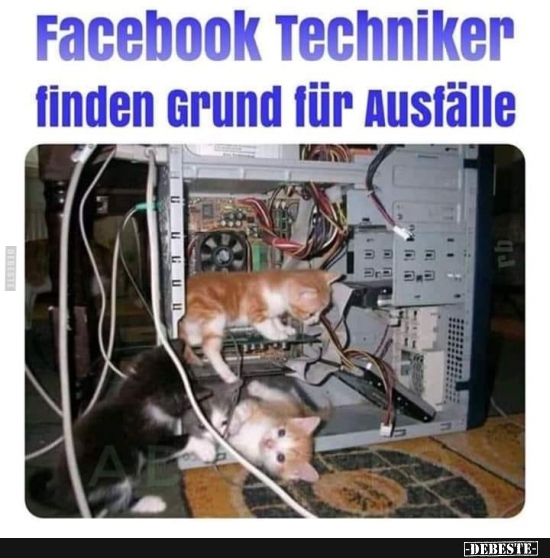 Facebook Techniker finden Grund für Ausfälle.. - Lustige Bilder | DEBESTE.de