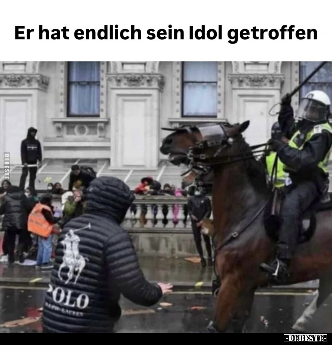 Er hat endlich sein Idol getroffen
