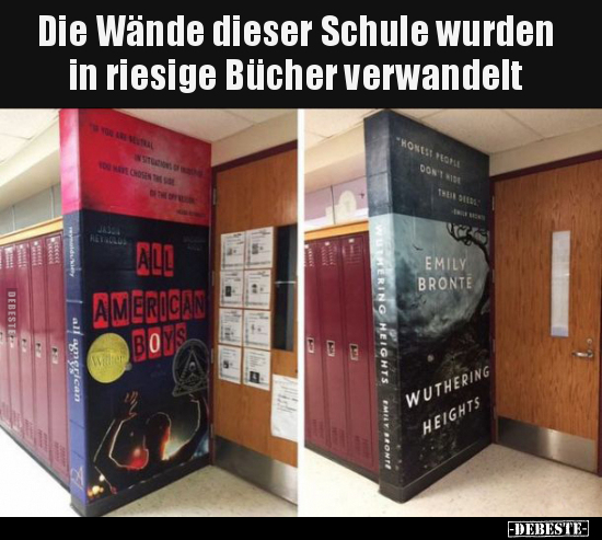 Die Wände dieser Schule wurden in riesige Bücher.. - Lustige Bilder | DEBESTE.de