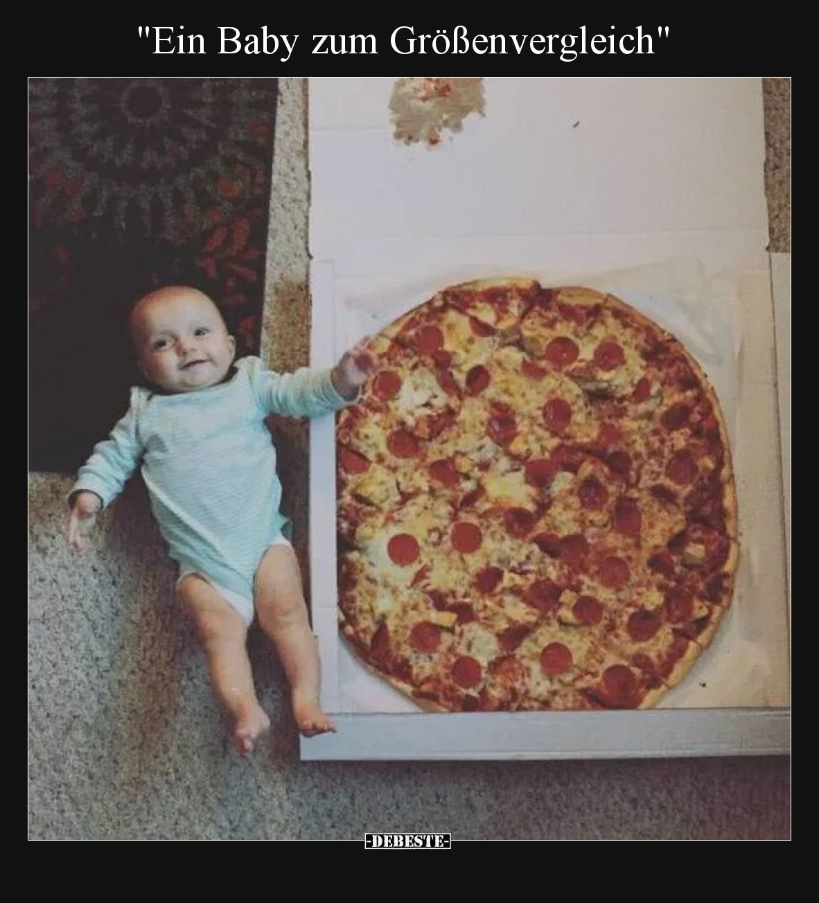 Ein Baby zum Größenvergleich