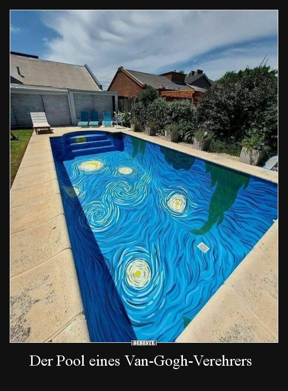Der Pool eines Van-Gogh-Verehrers.. - Lustige Bilder | DEBESTE.de