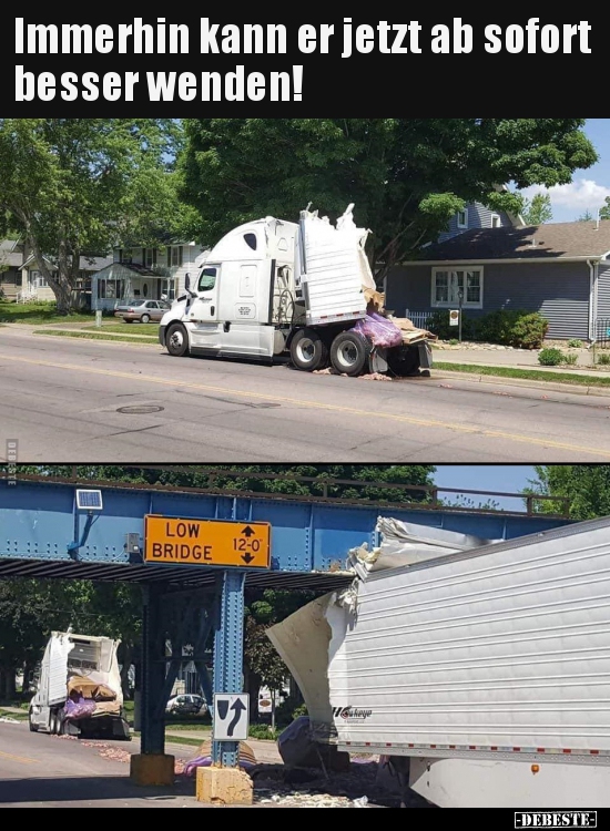 Immerhin kann er jetzt ab sofort besser wenden!..