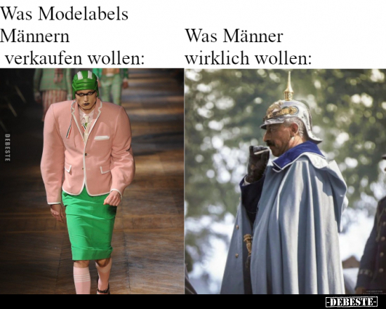 Was Modelabels Männern verkaufen wollen..