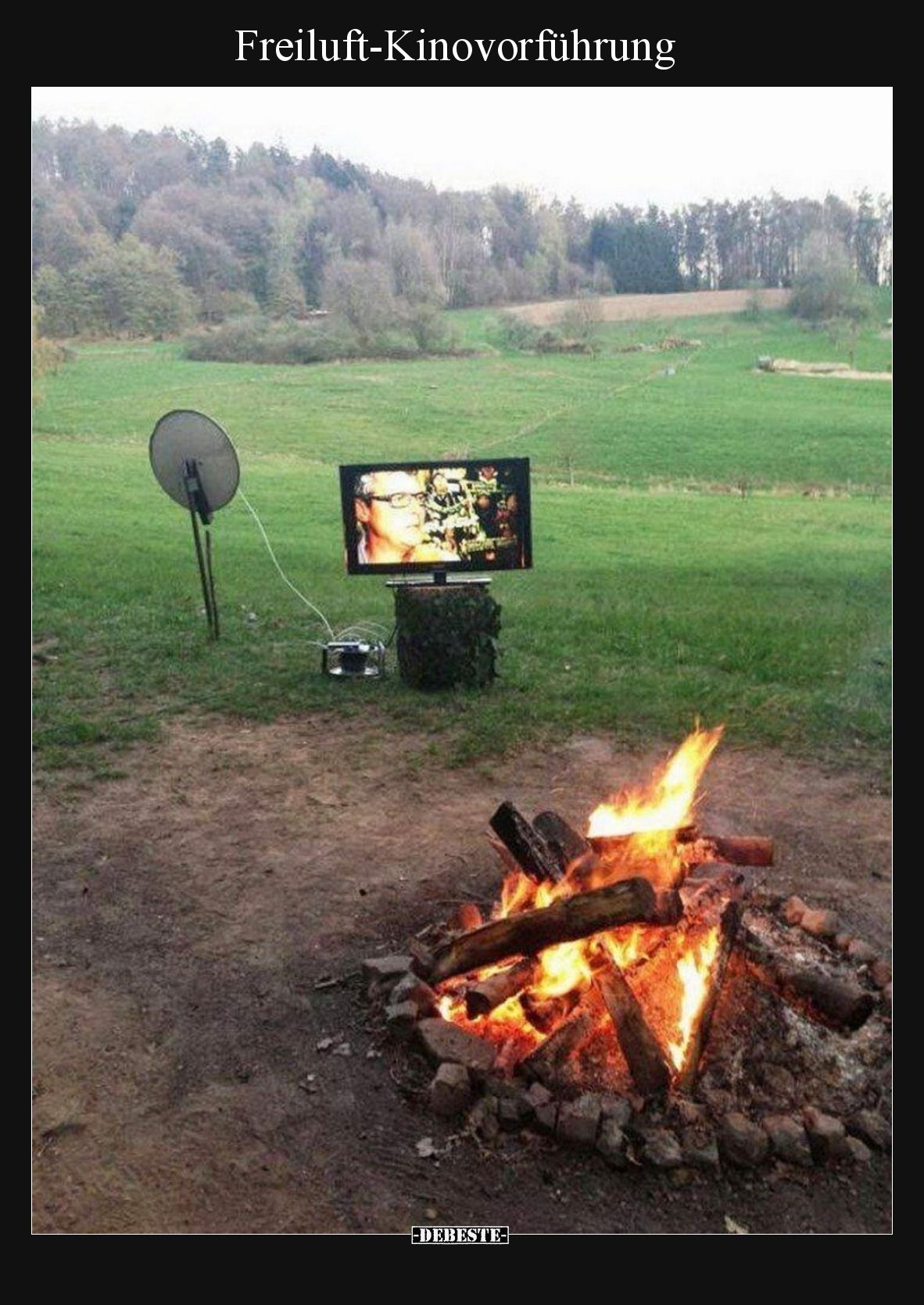 Freiluft-Kinovorführung