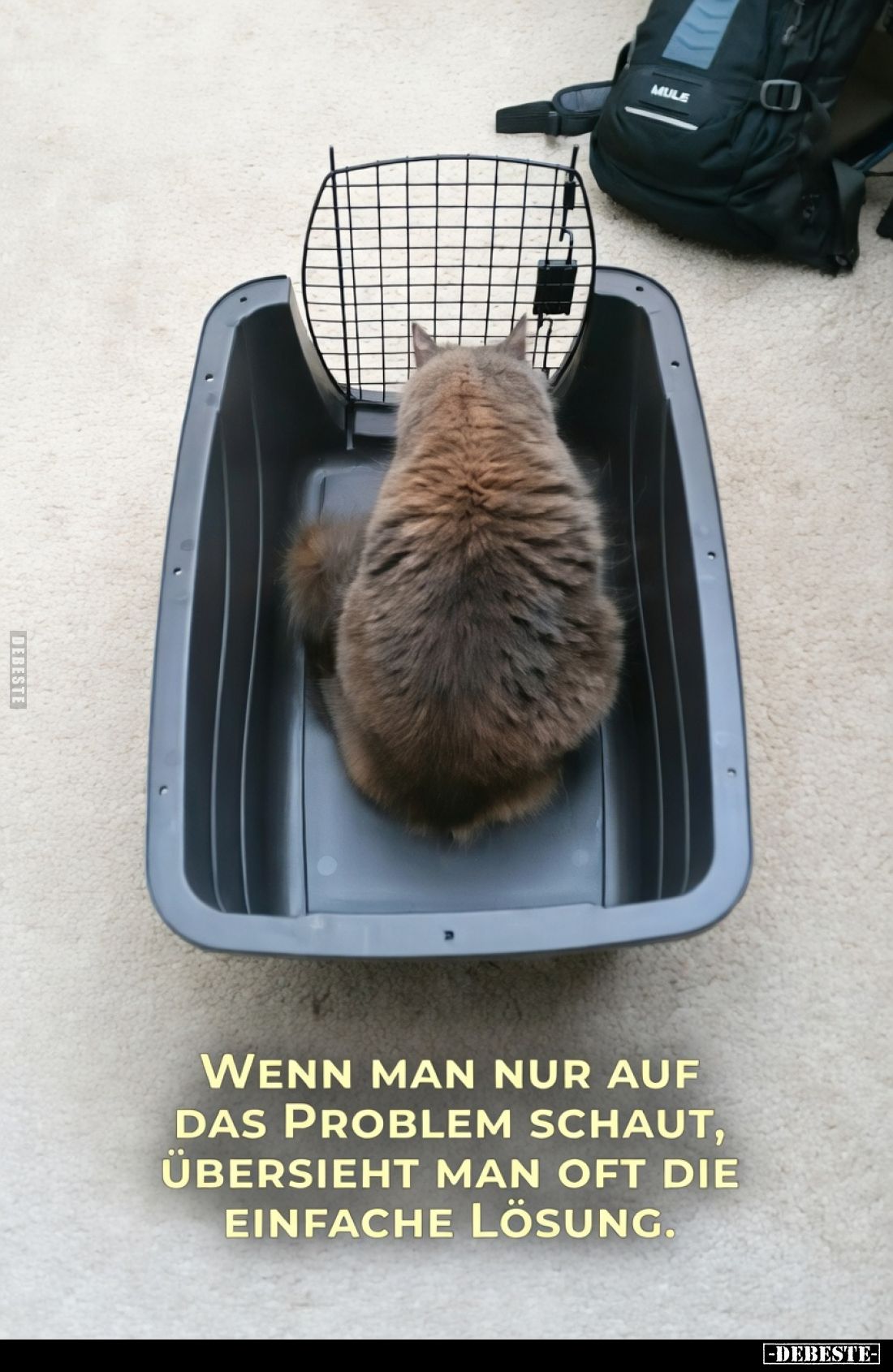 Wenn man nur auf das Problem schaut, übersieht man oft die einfache Lösung.