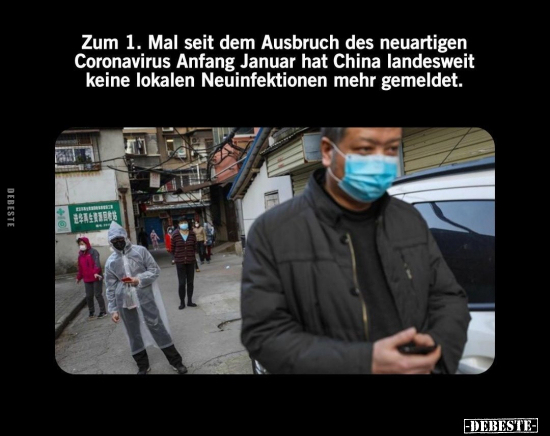 Zum 1. Mal seit dem Ausbruch des neuartigen Coronavirus.. - Lustige Bilder | DEBESTE.de