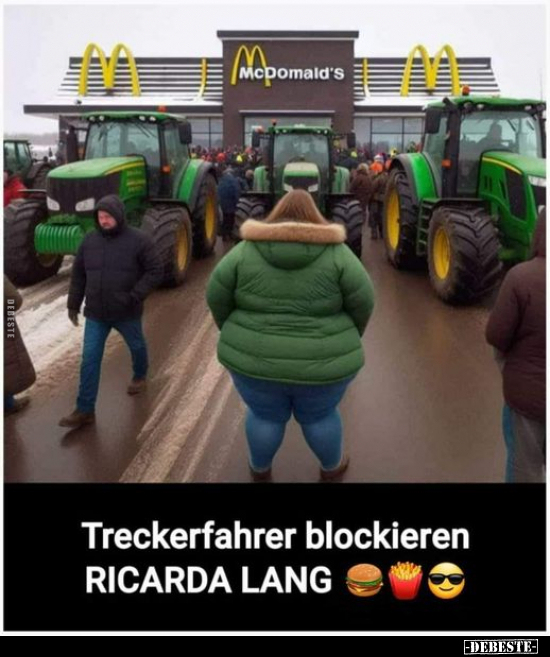 Treckerfahrer blockieren Ricarda Lang.. - Lustige Bilder | DEBESTE.de