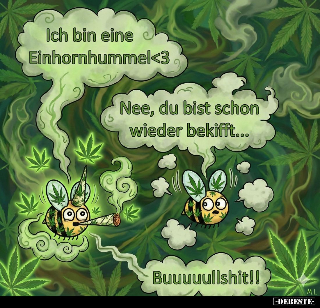 Ich bin eine Einhornhummel.
Nee, du bist schon wieder bekifft...
Buuuuullshit!!