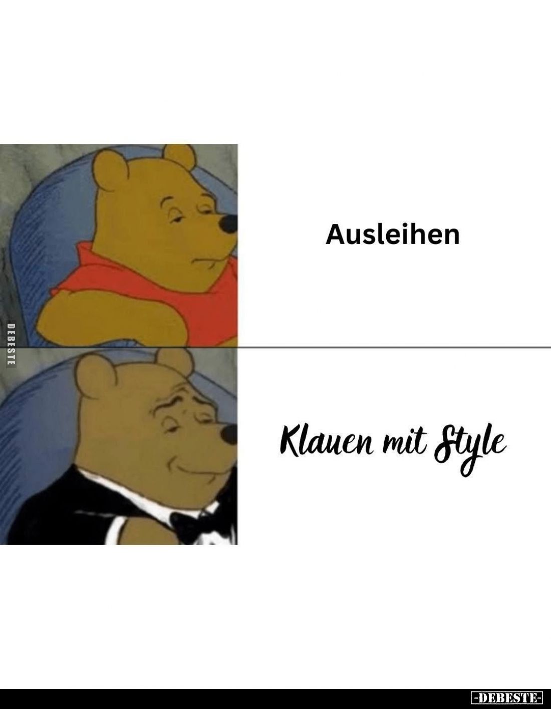 Ausleihen vs
Klauen mit Style.