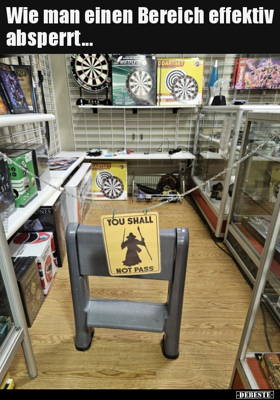 Wie man einen Bereich effektiv absperrt...