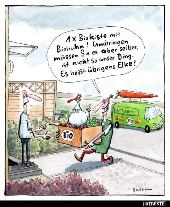 1 x Biokiste mit Biohuhn! Umbringen müssen Sie es aber.. - Lustige Bilder | DEBESTE.de