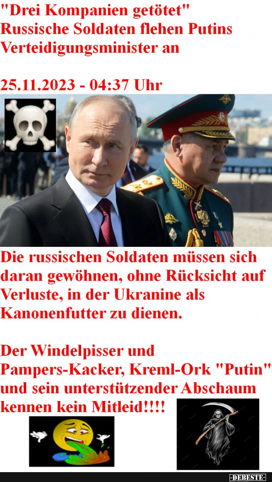 Putin und sein Abschaum füttern gerne den ukrainischen Fleischwolf - Lustige Bilder | DEBESTE.de