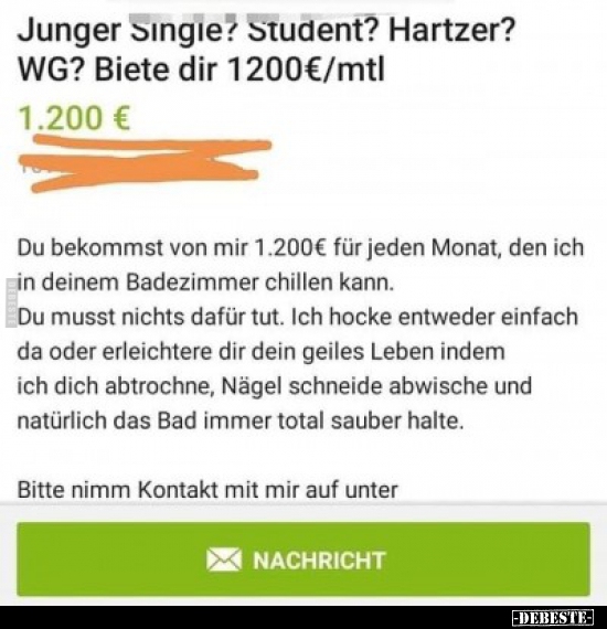 Junger Single? Student? Hartzer?.. - Lustige Bilder | DEBESTE.de