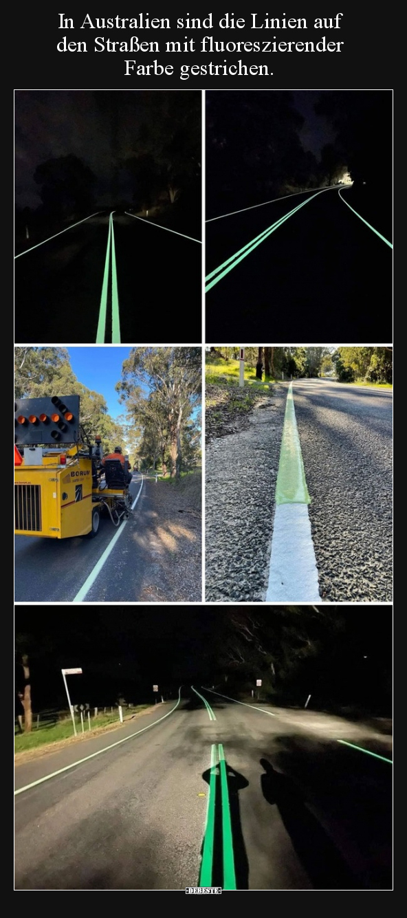 In Australien sind die Linien auf den Straßen mit.. - Lustige Bilder | DEBESTE.de