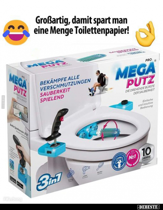 Großartig, damit spart man eine Menge Toilettenpapier!.. - Lustige Bilder | DEBESTE.de