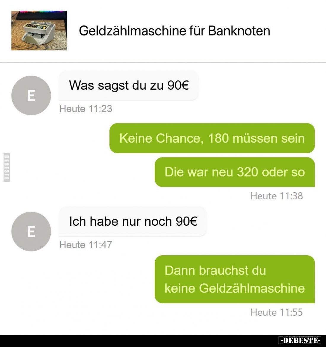 Geldzählmaschine für Banknoten