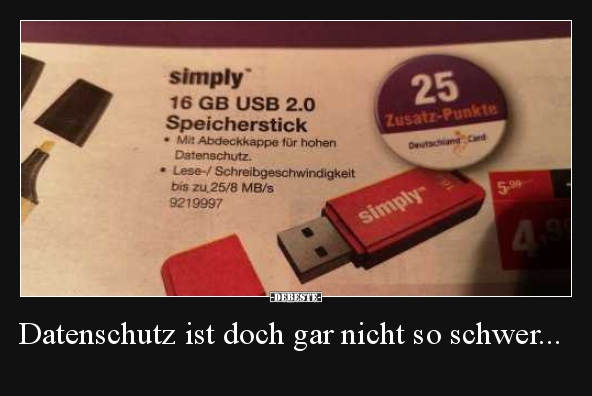 Datenschutz ist doch gar nicht so schwer... - Lustige Bilder | DEBESTE.de