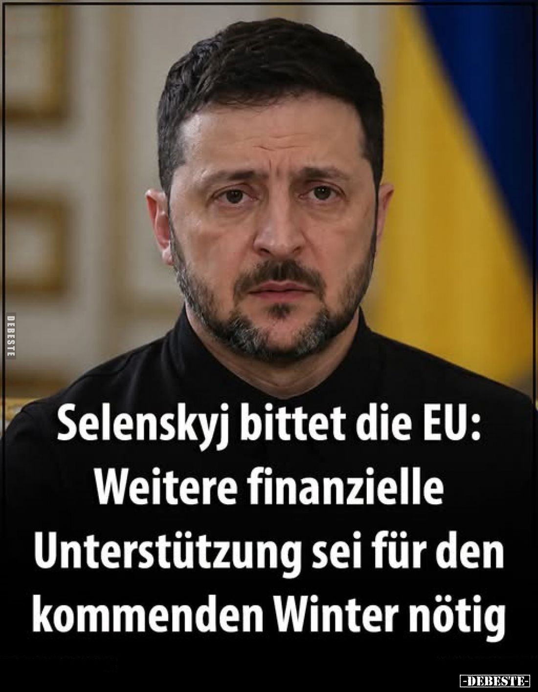 Selenskyj bittet die EU: Weitere finanzielle Unterstützung sei für den kommenden Winter nötig.