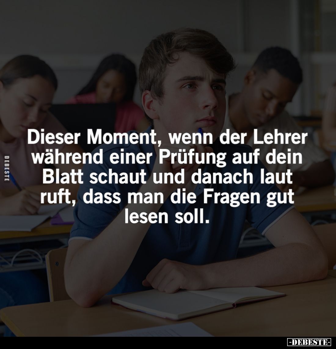 Dieser Moment, wenn der Lehrer während einer Prüfung.. - Lustige Bilder | DEBESTE.de