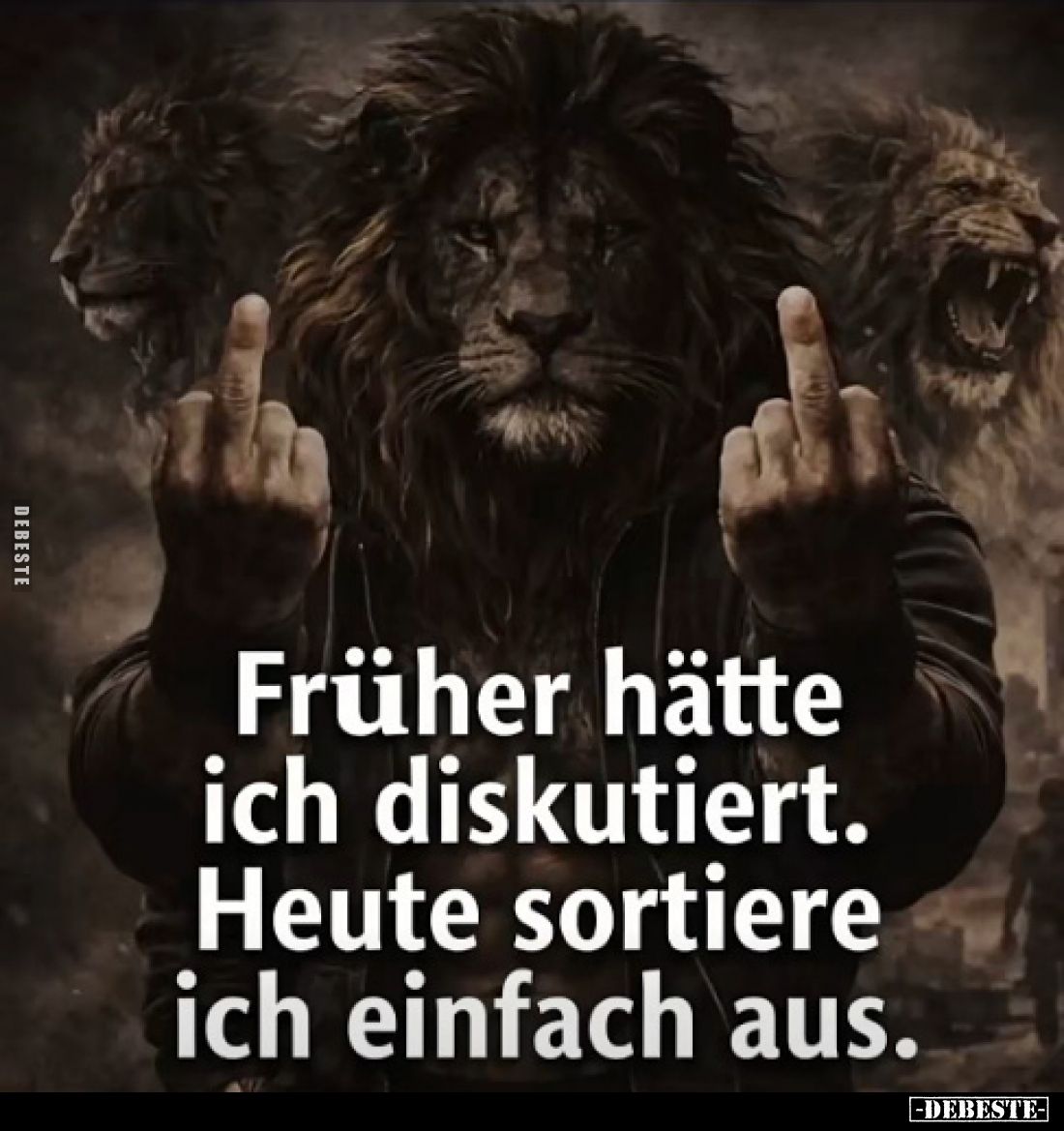 Früher hätte ich diskutiert.
Heute sortiere ich einfach aus.