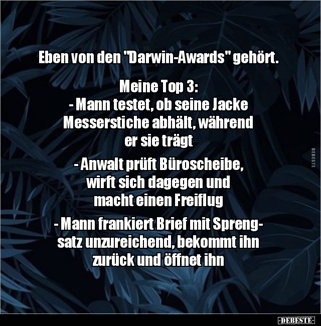 Eben von den "Darwin-Awards" gehört... - Lustige Bilder | DEBESTE.de
