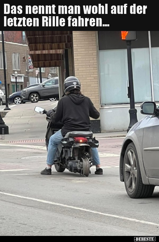 Das nennt man wohl auf der letzten Rille fahren...