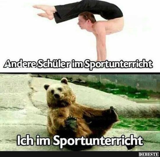 Andere Schüler / Ich im Sportunterricht..