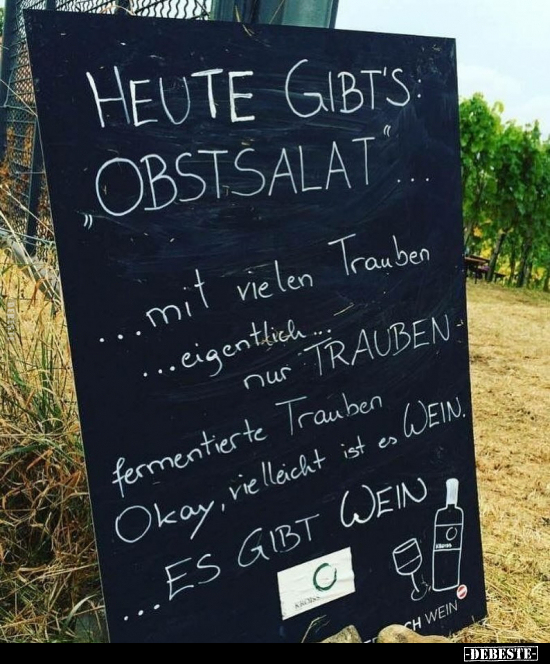 Heute gibt's Obstsalat mit vielen Trauben.. - Lustige Bilder | DEBESTE.de