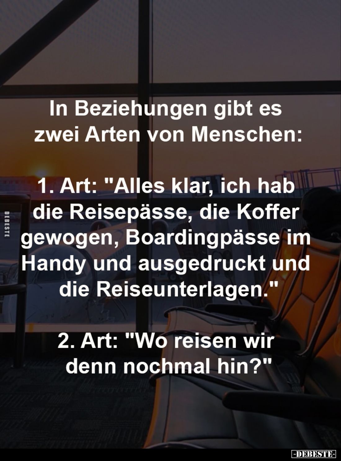 In Beziehungen gibt es zwei Arten von Menschen... - Lustige Bilder | DEBESTE.de