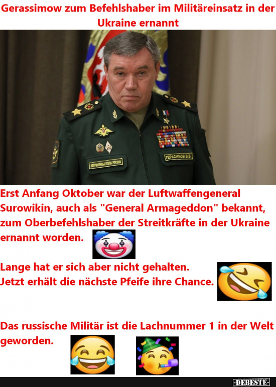 Putins nächste Pfeife wird Befehlshaber - Lustige Bilder | DEBESTE.de