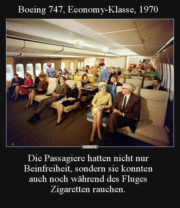 Boeing 747, Economy-Klasse, 1970.. - Lustige Bilder | DEBESTE.de