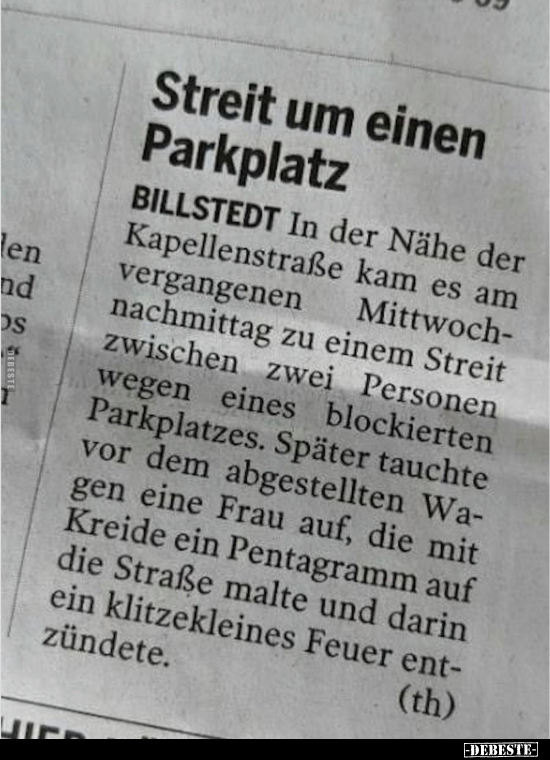 Streit um einen Parkplatz.. - Lustige Bilder | DEBESTE.de