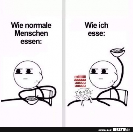 Wie normale Menschen essen / Wie ich esse.