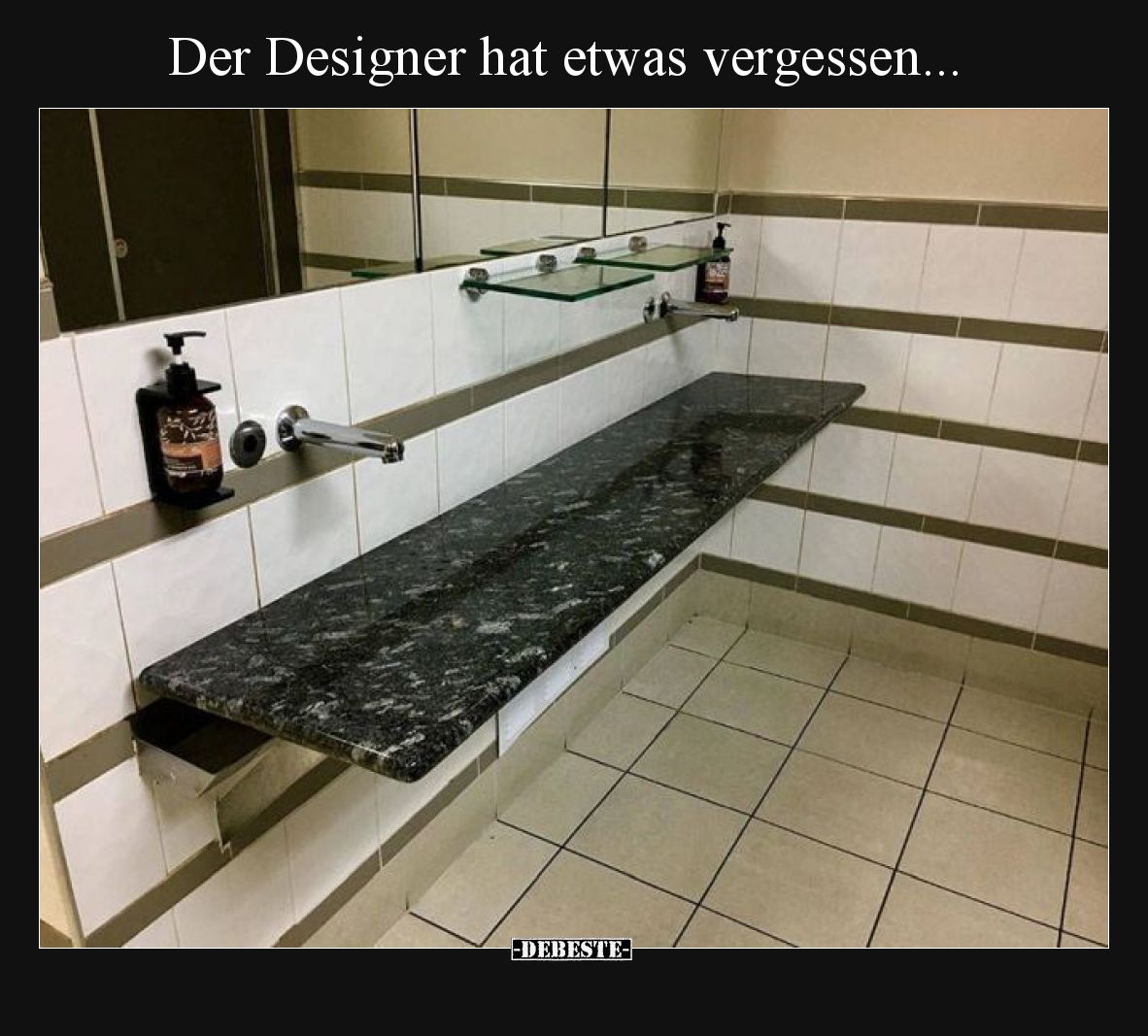 Der Designer hat etwas vergessen.