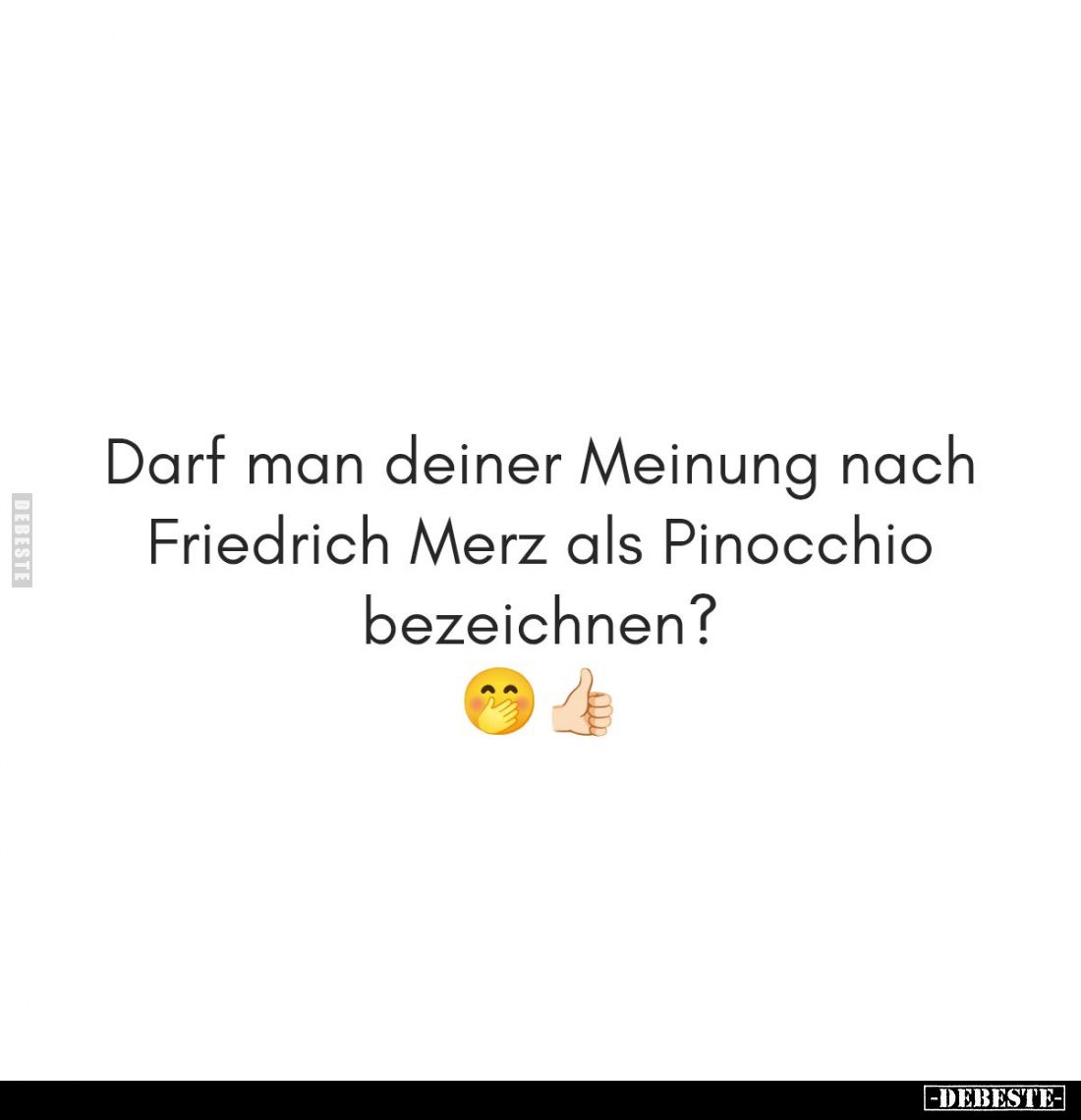 Darf man deiner Meinung nach Friedrich Merz als Pinocchio bezeichnen?