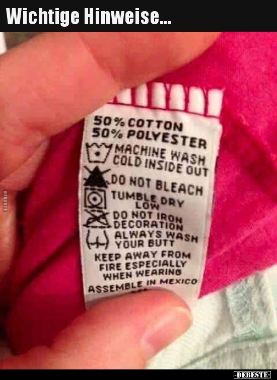 Wichtige Hinweise...