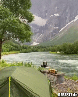 Camping in Stryn, Norwegen.