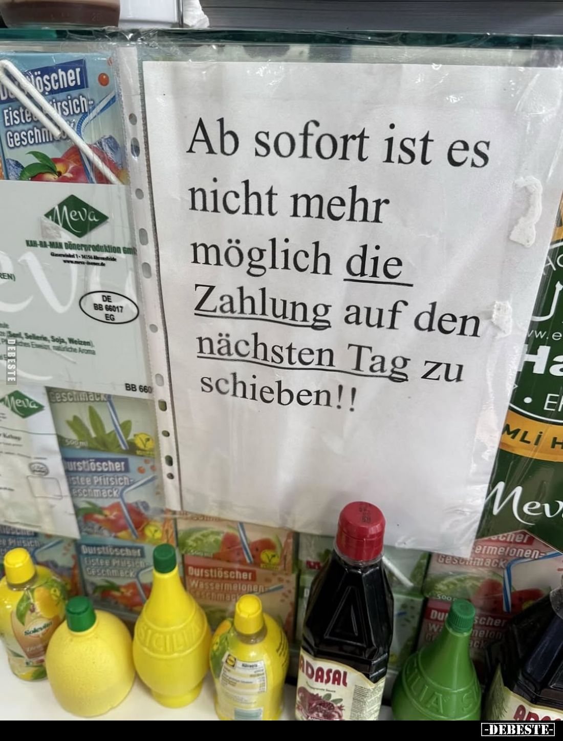 Ab sofort ist es nicht mehr möglich die Zahlung auf den nächsten Tag zu schieben!!