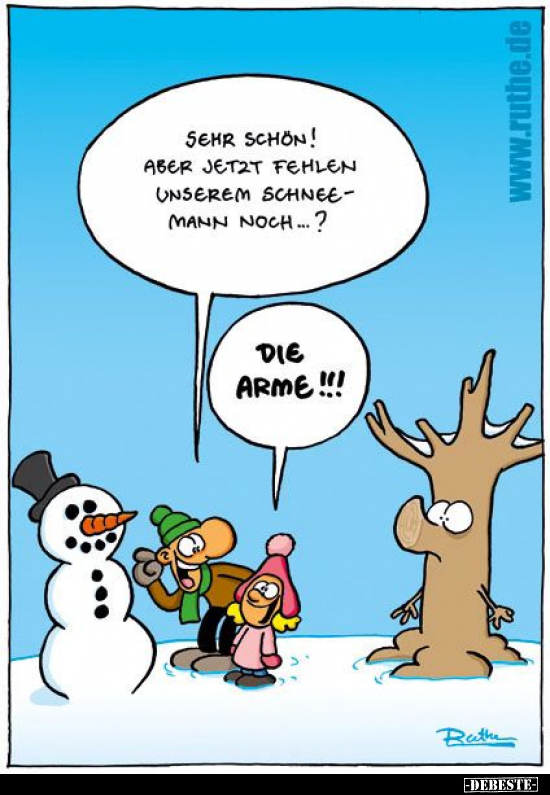 Sehr schön! Aber jetzt fehlen unserem Schneemann.. - Lustige Bilder | DEBESTE.de